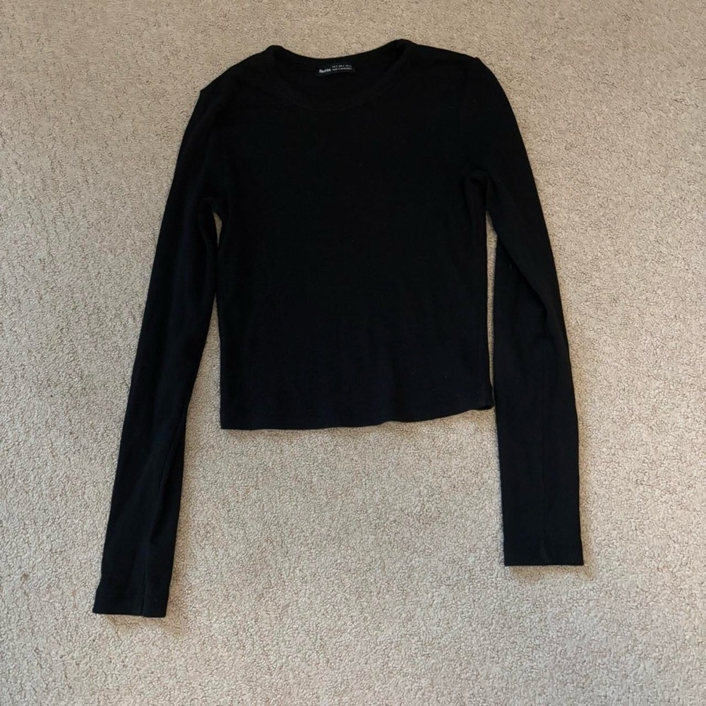 Bershka Classic Black Long Sleeve Tee